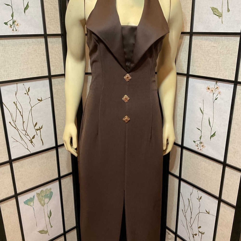 SCOTT McClintock Long Halter Top Dress Size 10 - Picture 9 of 16